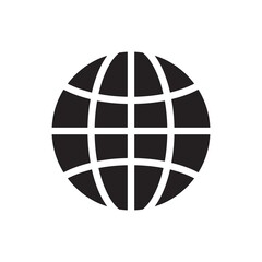 Globe flat colored icon illustration
