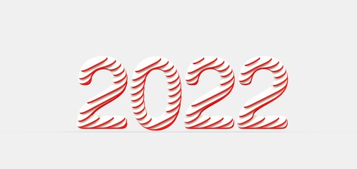 Typography design of 2022 with welcome 2022 concept design.