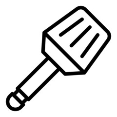 Food spatula icon outline vector. Kitchen cooking