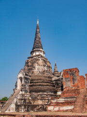Fototapeta premium famous temple area Wat Phra Si Sanphet in the Royal Palace in Ajutthaya