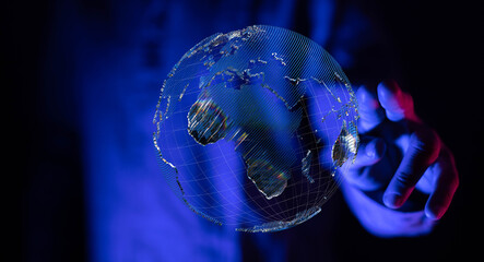 global network and data exchanges over the world