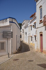 street in the old town of Albufeira, Portugal