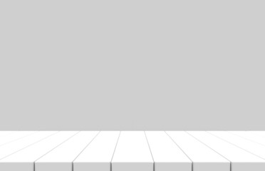 3d rendering. empty montage style white panel with gray wall  background.