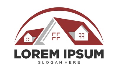 Elegant real estate house vector logo