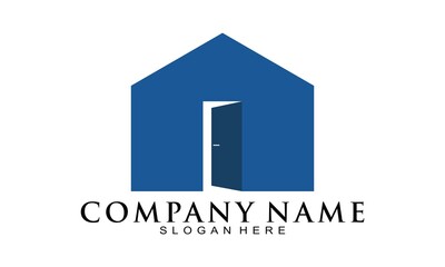 Simple polygon house vector logo