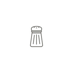 Illustration of Salt Shaker Outline Icon - Fast Food Icon Set Vector Illustration Design.