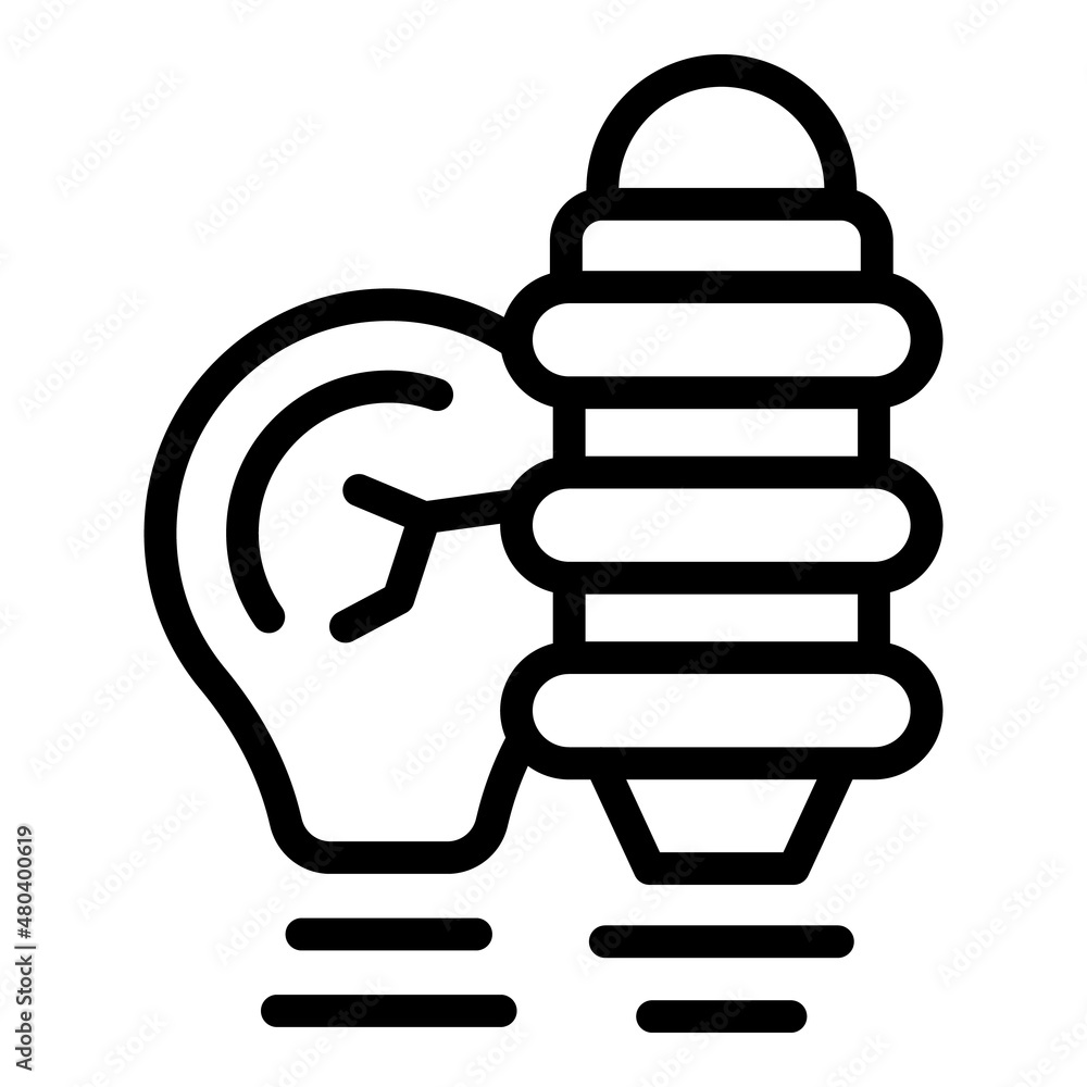 Poster garbage icon outline vector. trash bag