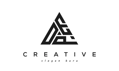 Deurstickers OEP creative tringle three letters logo design © forhad