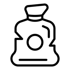 Food garbage bag icon outline vector. Trash bin