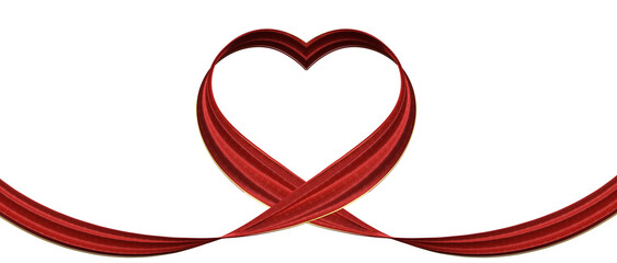 Fototapeta premium 3D rendering red ribbon for compositing