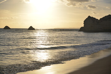 sunset on the beach