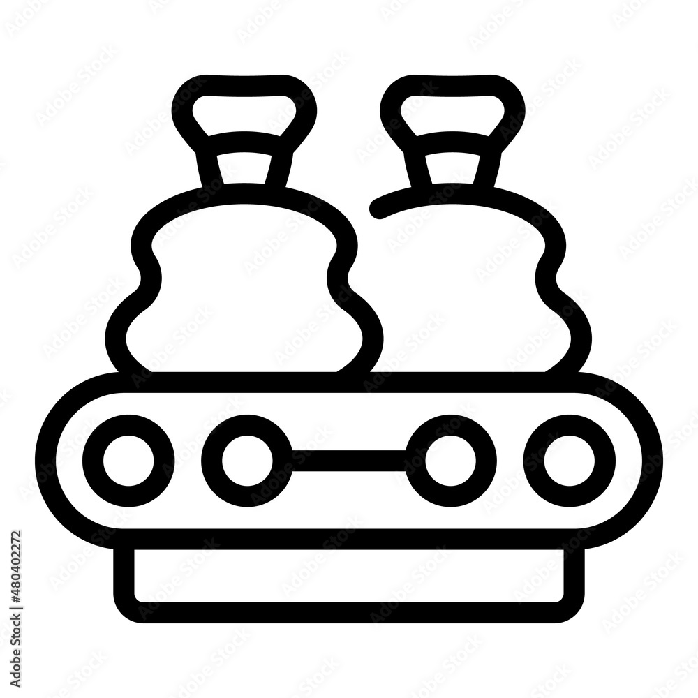 Poster garbage sortage line icon outline vector. trash bag