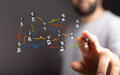 conference Digital Network and data concept