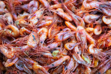 Top view of prawns, a very popular sea food amongst Indians