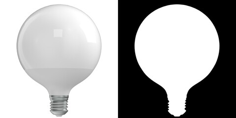 3D rendering illustration of a g95 led globe light bulb