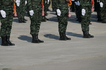soldiers in the parade