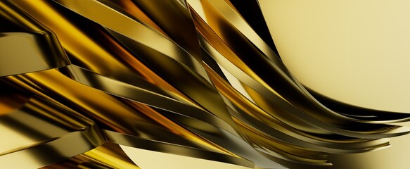 gold wave background 3d premium elegant