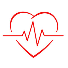 Heartbeat icon. Vector illustration