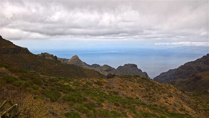 Fototapeta na wymiar Berg, Gipfel, Teneriffa, Teide, Vulkan, Aussicht, Wolken Himmel