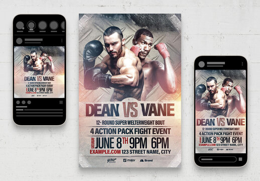 Fight Night Boxing Mma Flyer Poster