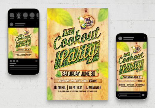 Cookout Potluck Bbq Flyer