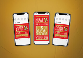 Modern Chinese New Year Social Media Layout