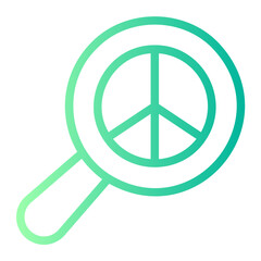 peace gradient icon