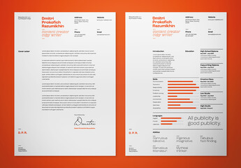 Swiss Style Professional Resume and Cover Letter