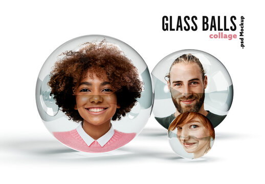 Glass Balls Photo Collage