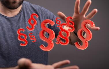 Law and justice concept modern