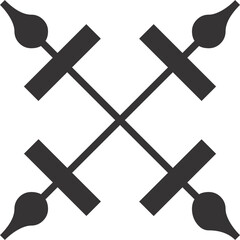 set of black and white arrows