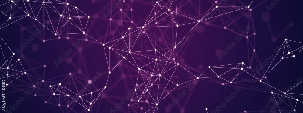 Poster vector abstract background. the design of the destroyed grid, digital connection, plexus. a pattern 