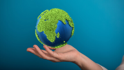 volumetric green recycling sign 3d digital