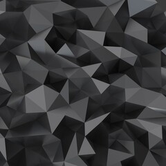 3D rendering of silver color triangle polygonal