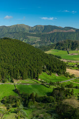 Mountains of the island of Sao Miguel. Azores, Portugal.