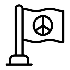 flag line icon