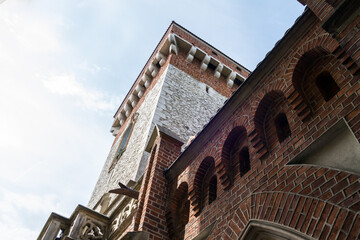 St. Florian's Gate or Florian Gate (Brama Floriańska Kraków). Gothic tower, part of historic...