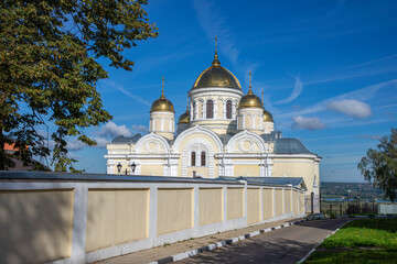 Fototapeta na wymiar Cathedral of the Transfiguration of the Savior on the territory of the Nikitsky Convent, Kashira. Moscow region, Russia