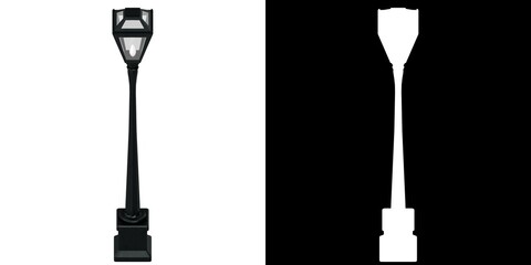 3D rendering illustration of a garden lamp