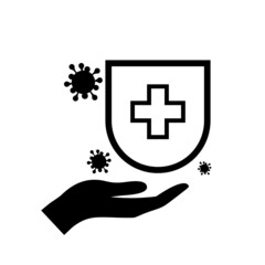 Immune system icon isolated on white background