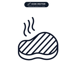 steak icon symbol template for graphic and web design collection logo vector illustration