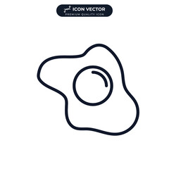 fried egg icon symbol template for graphic and web design collection logo vector illustration