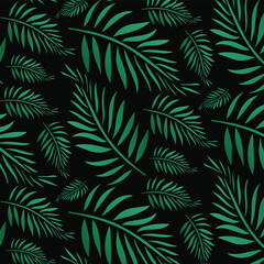 Naklejka na ściany i meble Tropical pattern with trendy plants and leaves on a delicate background. Beautiful exotic plants. Exotic jungle wallpaper. Vintage pattern.
