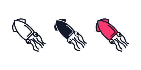 squid icon symbol template for graphic and web design collection logo vector illustration