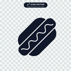 hotdog icon symbol template for graphic and web design collection logo vector illustration