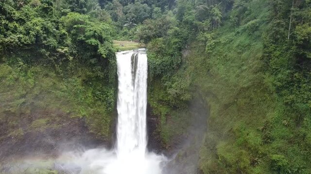 Very famous and dramatic waterfall garut in west java iland