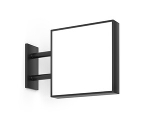 Blank square light box sign mockup with copy space