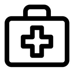 Obraz premium First Aid Kit Line Icon Vector