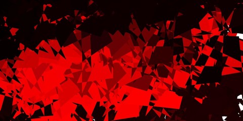 Dark red, yellow vector pattern with abstract shapes.