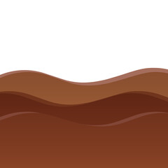 チョコレートの波背景　正方形